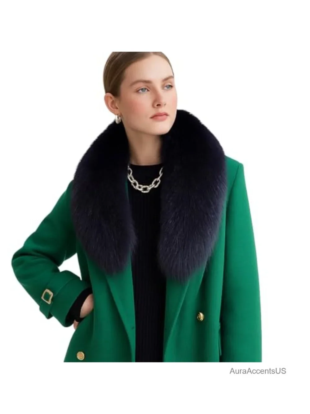 Faux Fur Collar Scarf Stole Winter Neck Warmer Fluffy Wrap Shawl